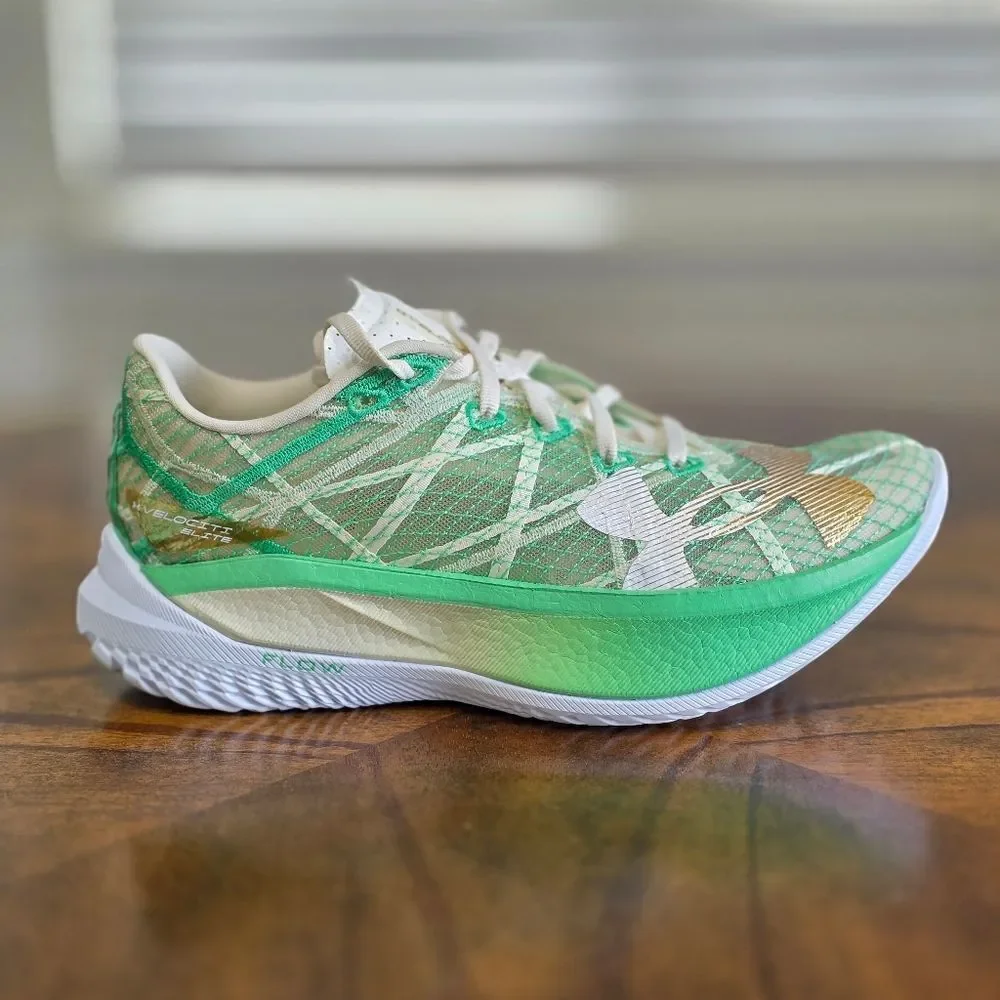 Under Armour Flow Velociti Elite 2 Running Shoes Women's 8.5 White Green 3027338
